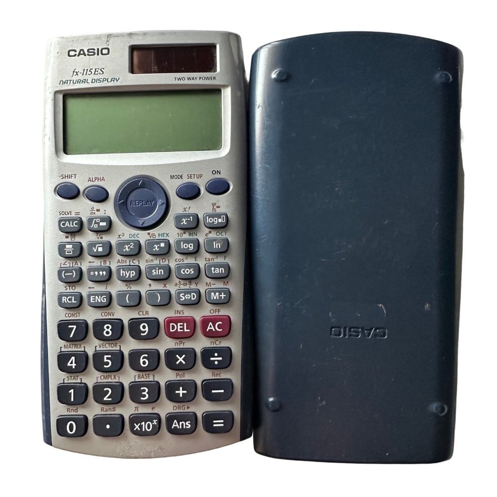Casio fx-115ES natural display scientific calculator and cover